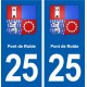 25 Pont-de-Starr wappen aufkleber typenschild aufkleber