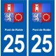 25 Pont-de-Roide blason autocollant plaque stickers