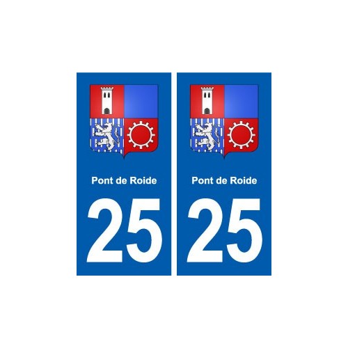 25 Pont-de-Roide blason autocollant plaque stickers