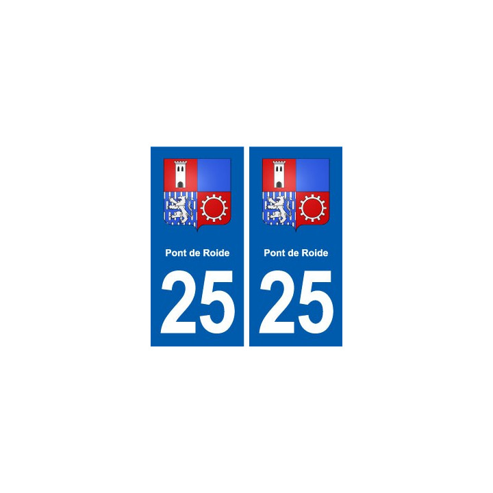 25 Pont-de-Roide blason autocollant plaque stickers