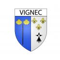 Pegatinas escudo de armas de Vignec adhesivo de la etiqueta engomada