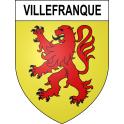 Pegatinas escudo de armas de Villefranque adhesivo de la etiqueta engomada