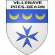 Pegatinas escudo de armas de Villenave-près-Béarn adhesivo de la etiqueta engomada