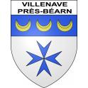 Pegatinas escudo de armas de Villenave-près-Béarn adhesivo de la etiqueta engomada