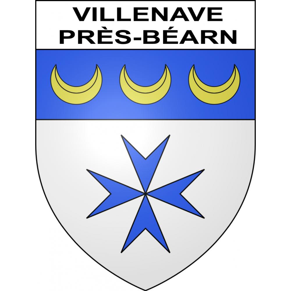 Stickers coat of arms Villenave-près-Béarn adhesive sticker