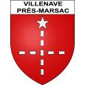 Pegatinas escudo de armas de Villenave-près-Marsac adhesivo de la etiqueta engomada