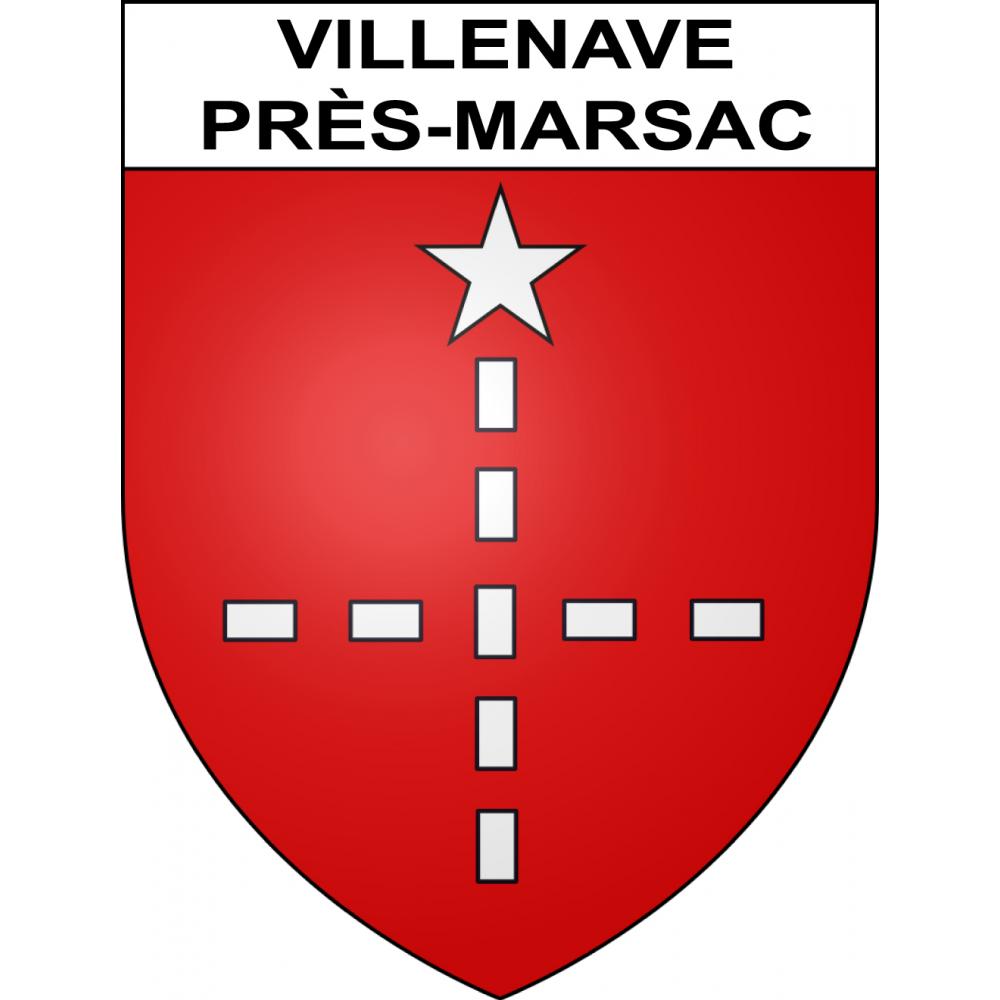 Villenave-près-Marsac 65 ville sticker blason écusson autocollant adhésif