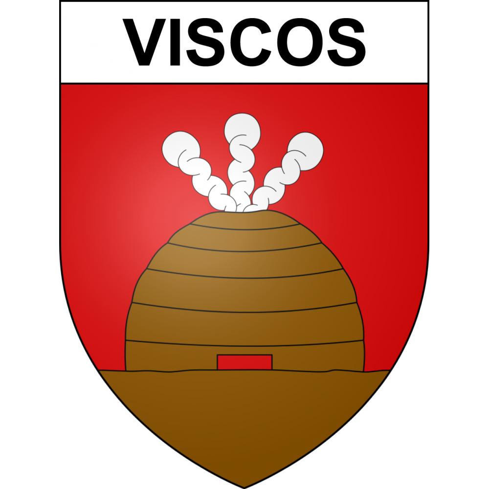 Pegatinas escudo de armas de Viscos adhesivo de la etiqueta engomada