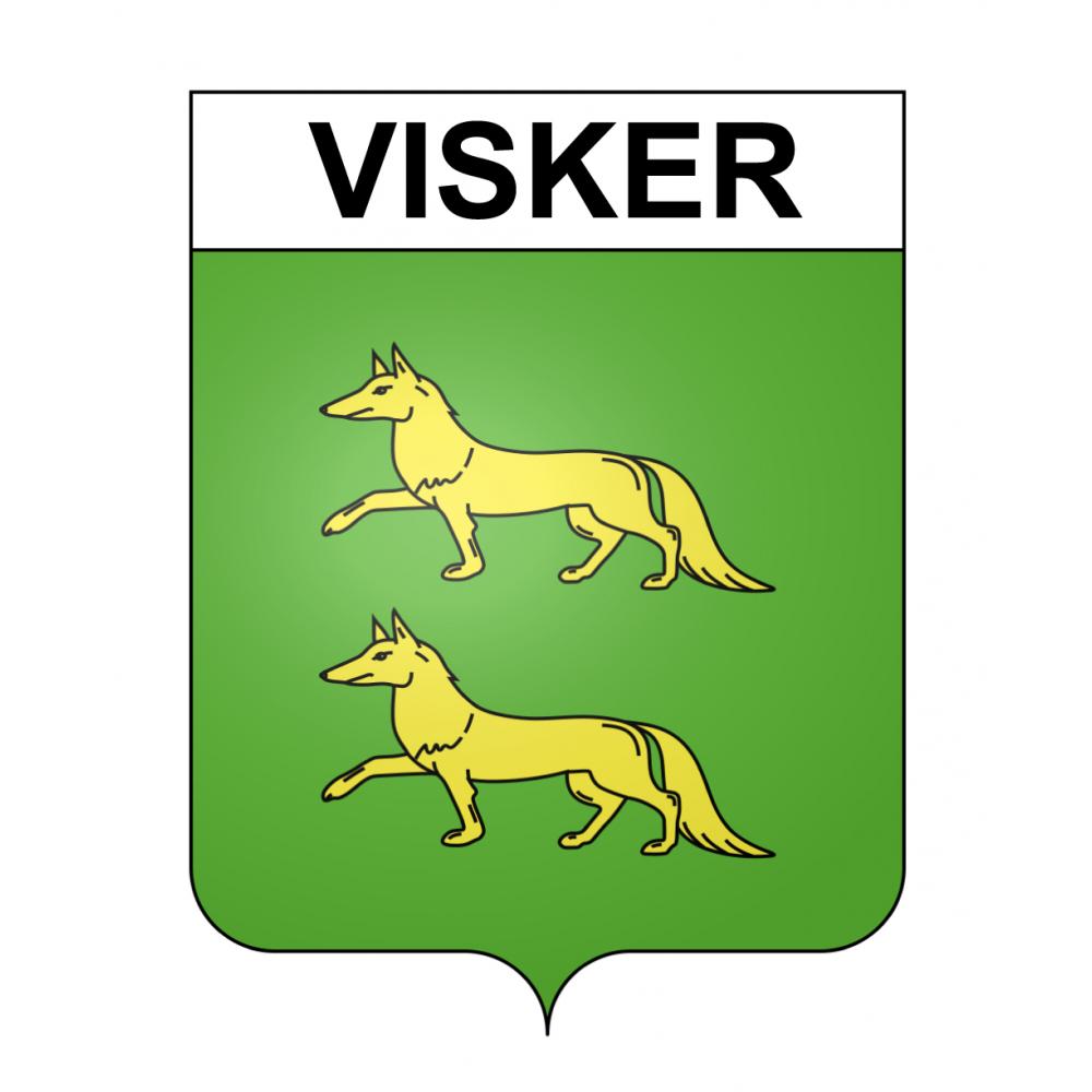 Visker Sticker wappen, gelsenkirchen, augsburg, klebender aufkleber