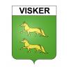Pegatinas escudo de armas de Visker adhesivo de la etiqueta engomada