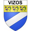 Pegatinas escudo de armas de Vizos adhesivo de la etiqueta engomada