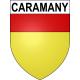 Pegatinas escudo de armas de Caramany adhesivo de la etiqueta engomada
