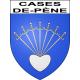 Pegatinas escudo de armas de Cases-de-Pène adhesivo de la etiqueta engomada