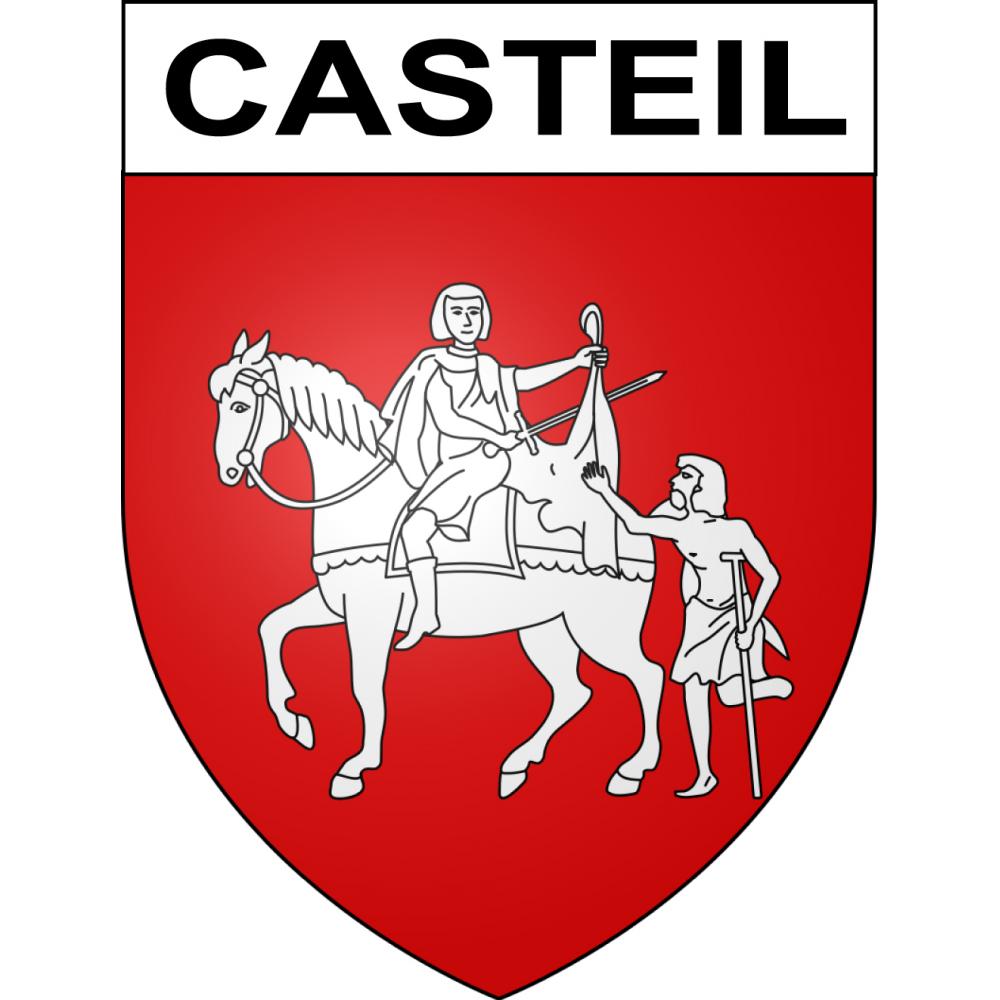 Casteil Sticker wappen, gelsenkirchen, augsburg, klebender aufkleber