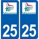 25 Valdahon logo autocollant plaque stickers