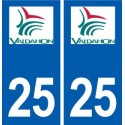 25 Valdahon logo autocollant plaque stickers