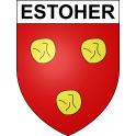 Pegatinas escudo de armas de Estoher adhesivo de la etiqueta engomada