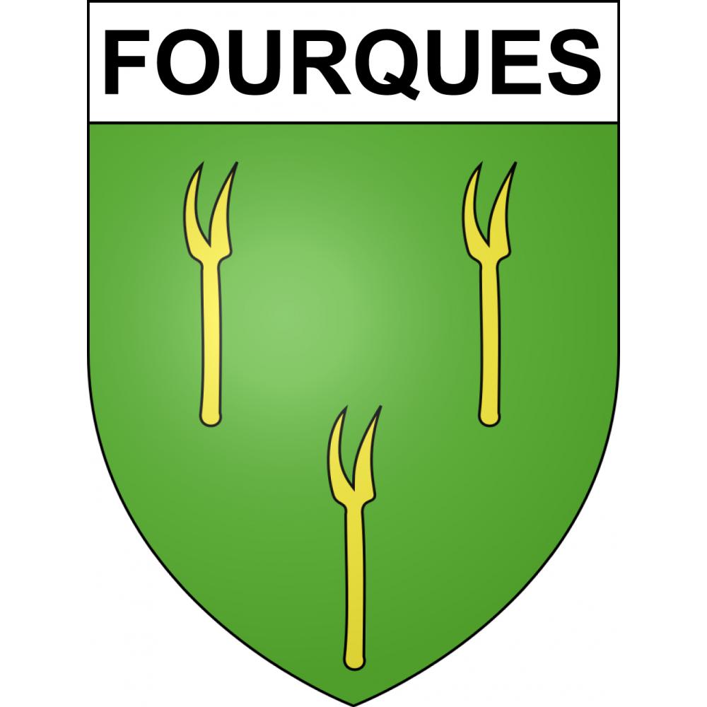Fourques 66 ville sticker blason écusson autocollant adhésif