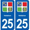 25 Valdahon bason autocollant plaque stickers