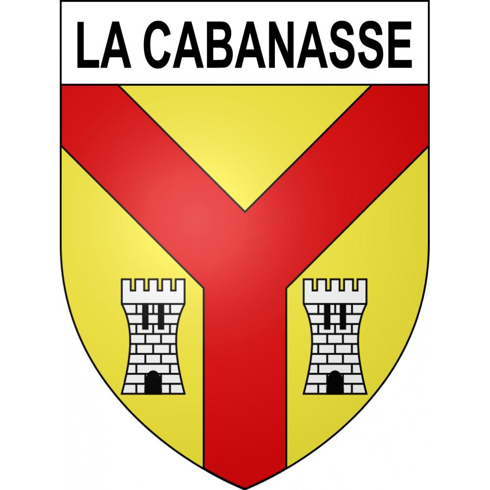 Pegatinas escudo de armas de La Cabanasse adhesivo de la etiqueta engomada