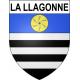 La Llagonne 66 ville sticker blason écusson autocollant adhésif