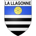 Pegatinas escudo de armas de La Llagonne adhesivo de la etiqueta engomada