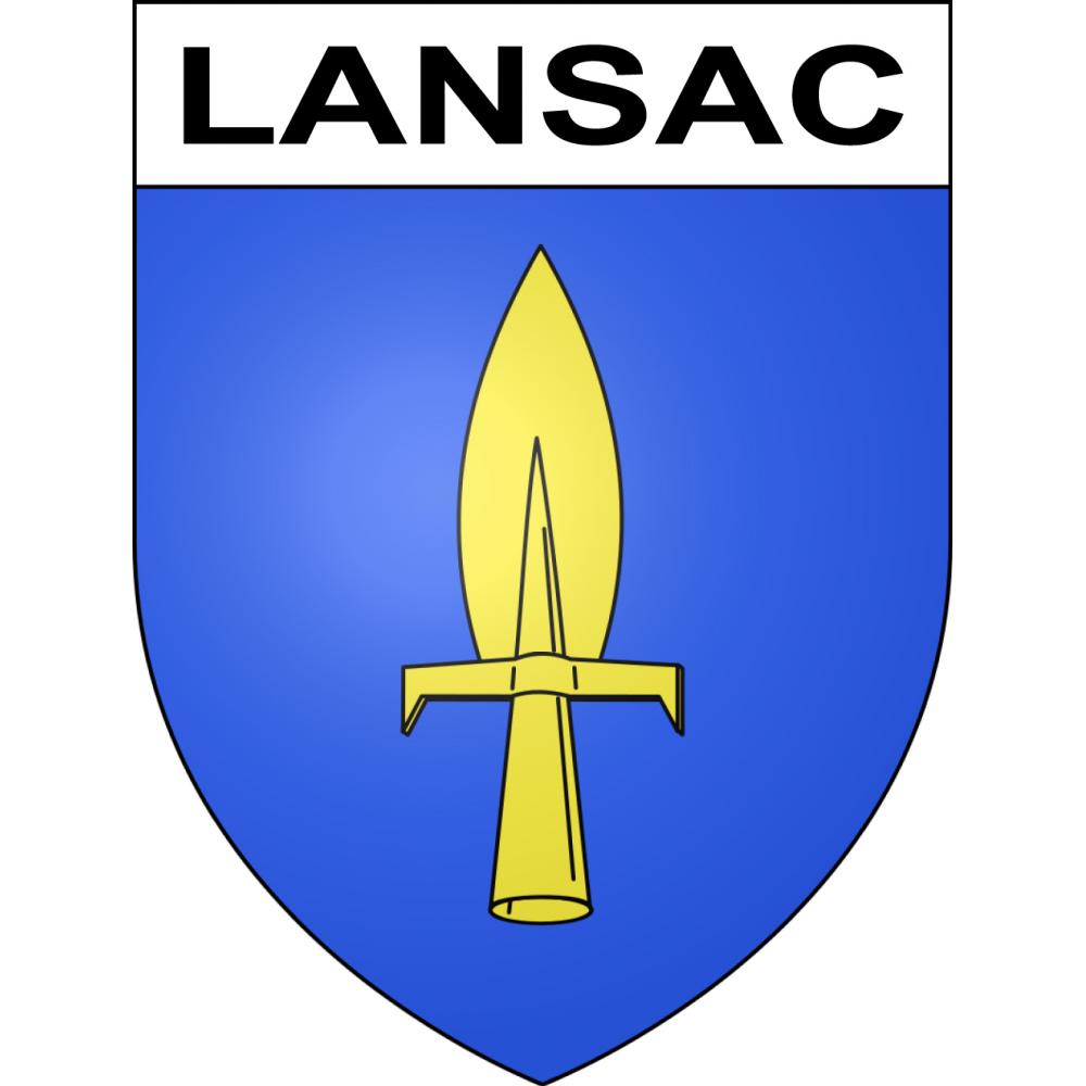 Pegatinas escudo de armas de Lansac adhesivo de la etiqueta engomada