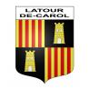 Latour-de-Carol 66 ville sticker blason écusson autocollant adhésif