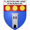 Pegatinas escudo de armas de Latour-de-France adhesivo de la etiqueta engomada