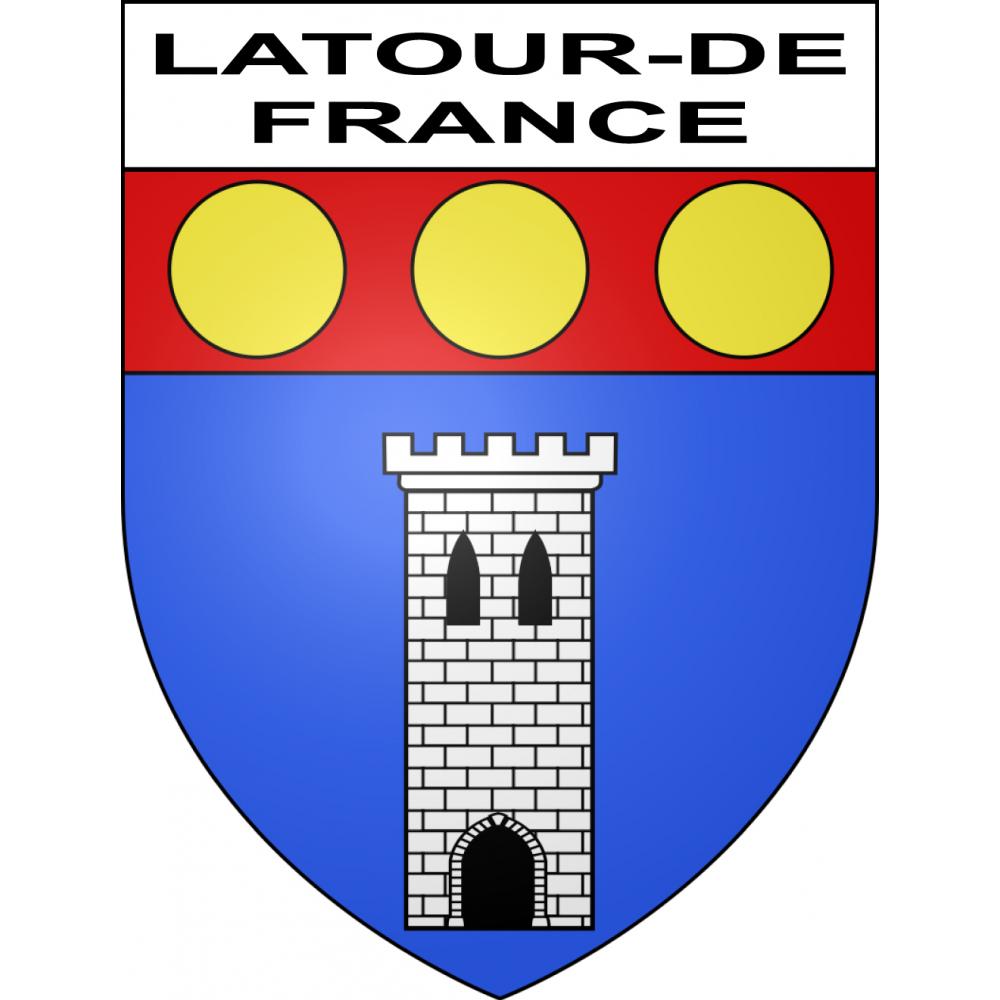 Stickers coat of arms Latour-de-France adhesive sticker