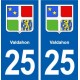 25 Valdahon bason autocollant plaque stickers