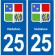 25 Valdahon bason autocollant plaque stickers