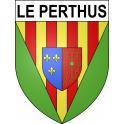 Le Perthus 66 ville sticker blason écusson autocollant adhésif