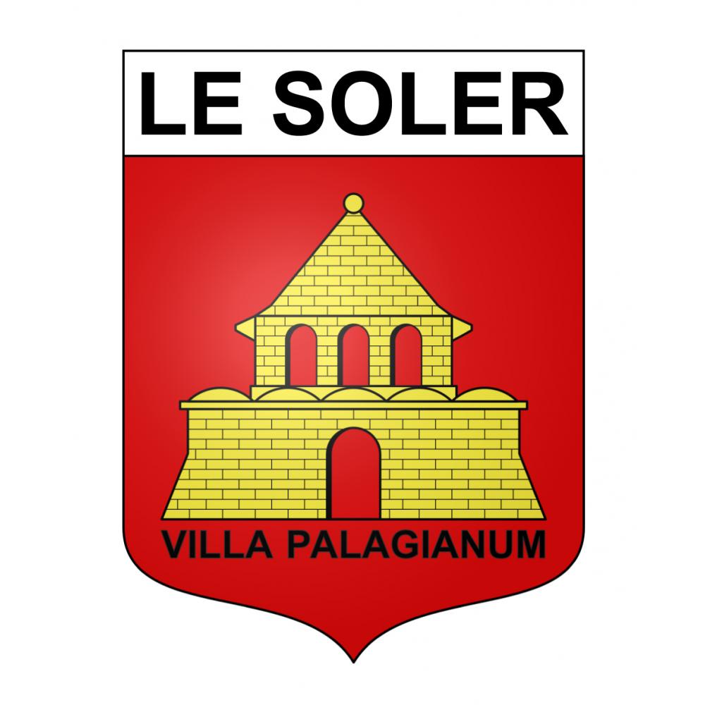 Pegatinas escudo de armas de Le Soler adhesivo de la etiqueta engomada