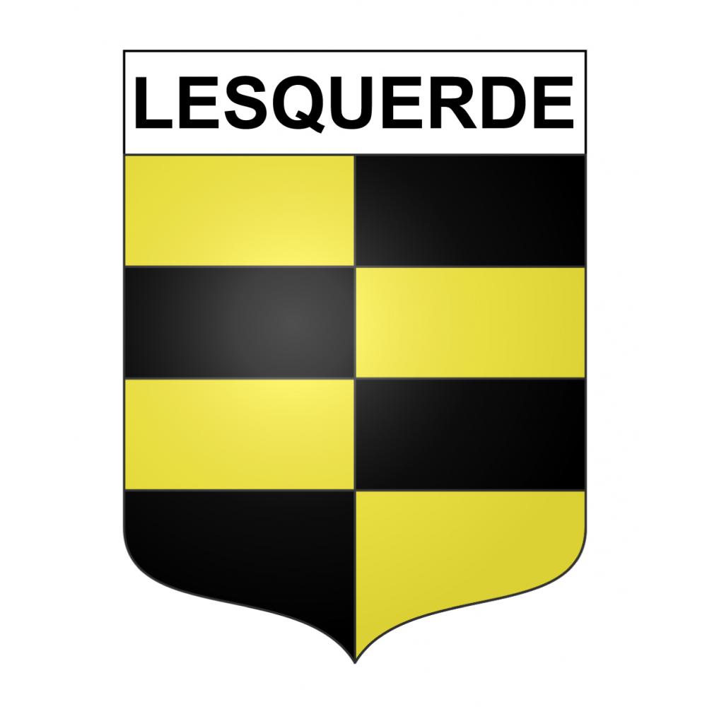 Lesquerde 66 ville sticker blason écusson autocollant adhésif