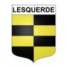 Lesquerde 66 ville sticker blason écusson autocollant adhésif