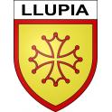 Pegatinas escudo de armas de Llupia adhesivo de la etiqueta engomada