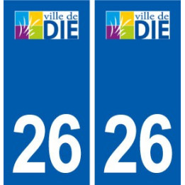 26 Die logo autocollant plaque stickers ville