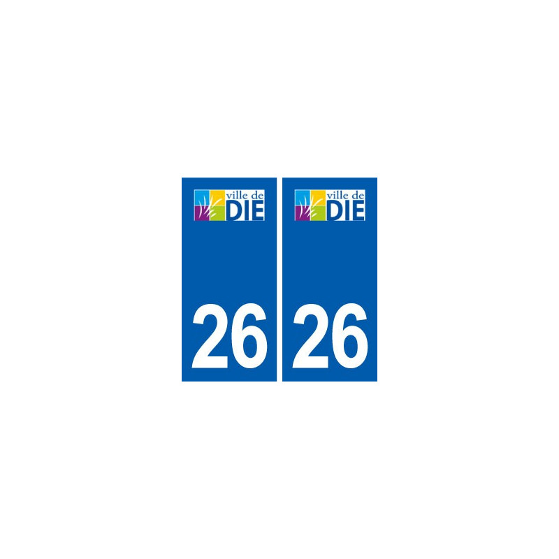 26 Die logo autocollant plaque stickers ville