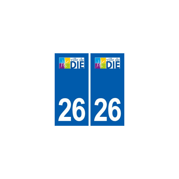 26 Die logo autocollant plaque stickers ville