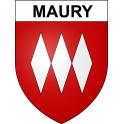 Pegatinas escudo de armas de Maury adhesivo de la etiqueta engomada