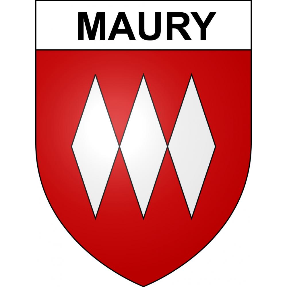 Maury 66 ville sticker blason écusson autocollant adhésif