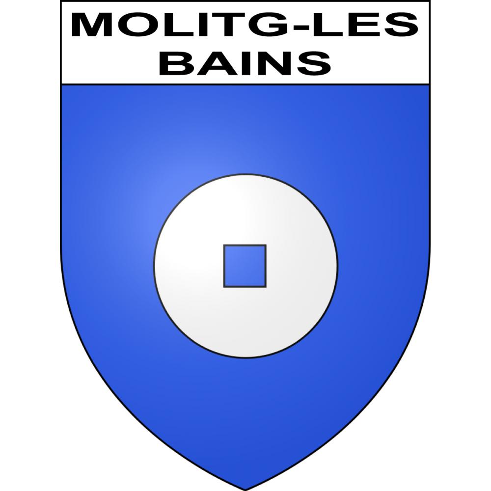 Molitg-les-Bains 66 ville sticker blason écusson autocollant adhésif