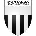 Pegatinas escudo de armas de Montalba-le-Château adhesivo de la etiqueta engomada