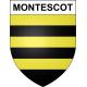 Pegatinas escudo de armas de Montescot adhesivo de la etiqueta engomada