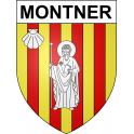 Pegatinas escudo de armas de Montner adhesivo de la etiqueta engomada