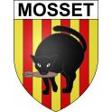 Pegatinas escudo de armas de Mosset adhesivo de la etiqueta engomada