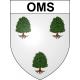 Oms 66 ville sticker blason écusson autocollant adhésif