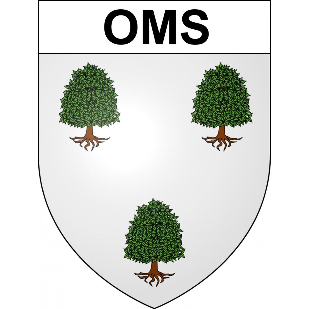 Oms 66 ville sticker blason écusson autocollant adhésif