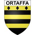 Pegatinas escudo de armas de Ortaffa adhesivo de la etiqueta engomada